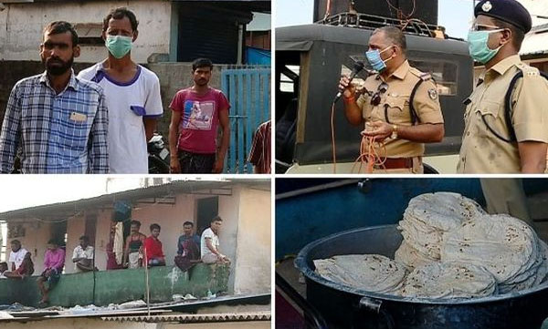 Migrant labors gets north indian food from community kitchen